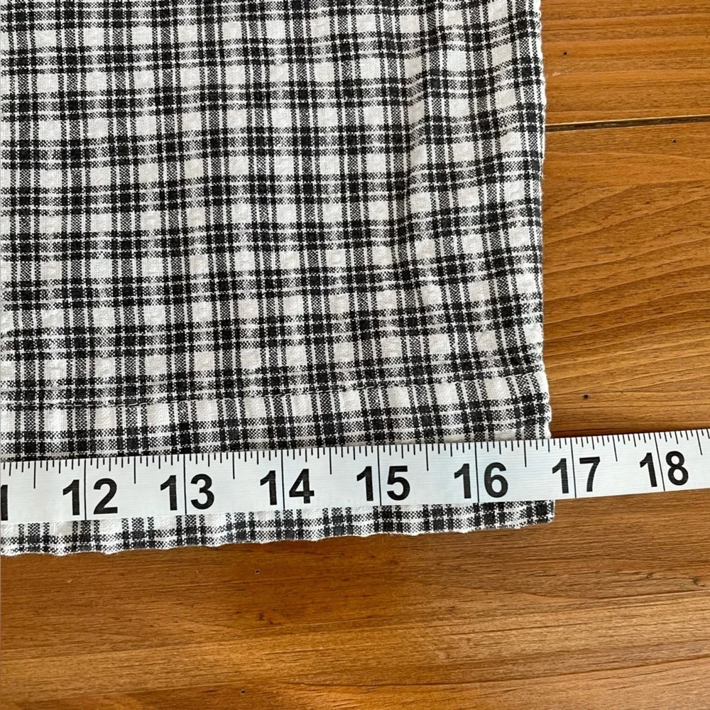 Vintage Karen Scott High-Waisted Cotton Shorts Black/White Check Plaid Size 20W
